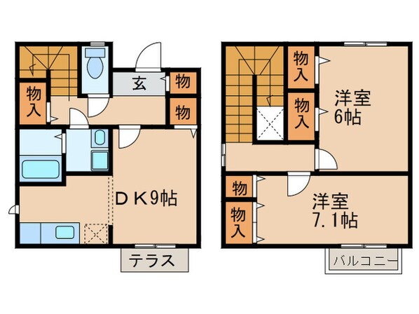 ファミーユ押沢台の物件間取画像